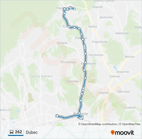 262 Bus Line Map