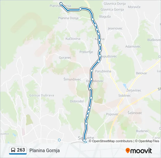 263 Bus Line Map
