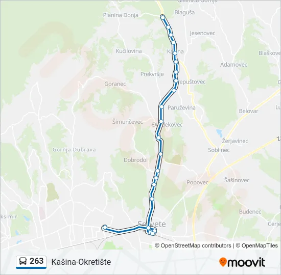 263 Bus Line Map