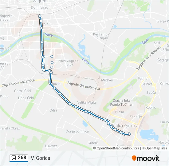 268 Bus Line Map