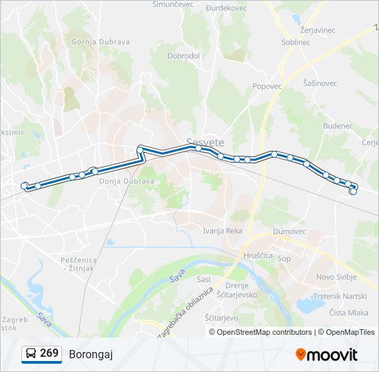 269 bus Line Map
