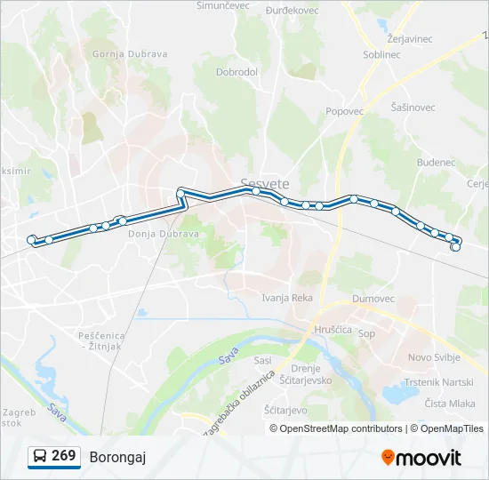 269 Bus Line Map