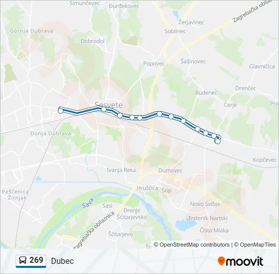 269 Bus Line Map