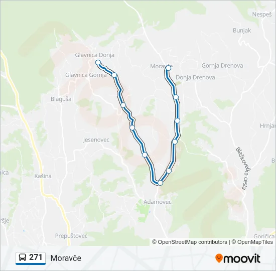 271 Bus Line Map