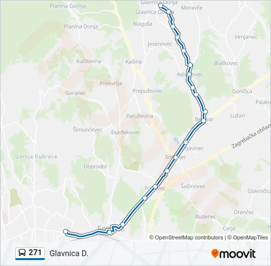 271 Bus Line Map