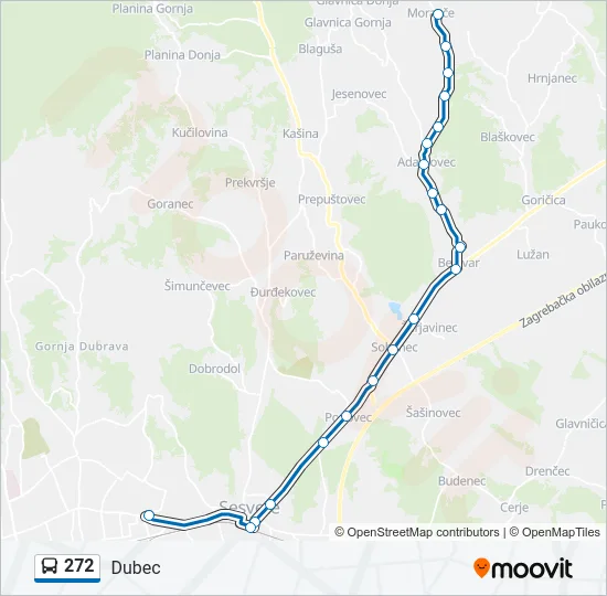 272 Bus Line Map