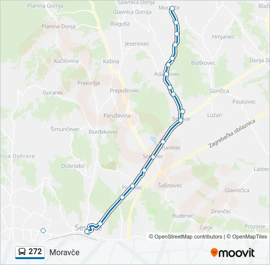 272 Bus Line Map