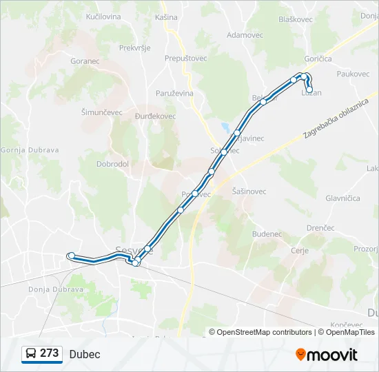 273 Bus Line Map