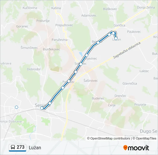 273 Bus Line Map