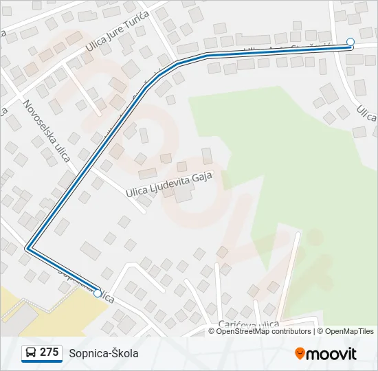 275 Bus Line Map