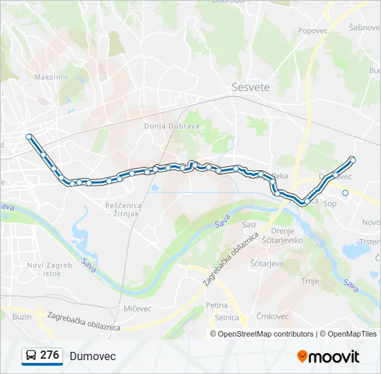 276 Bus Line Map