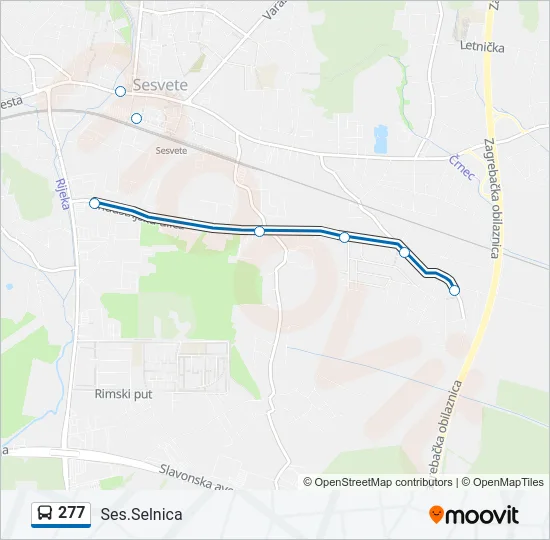 277 Bus Line Map