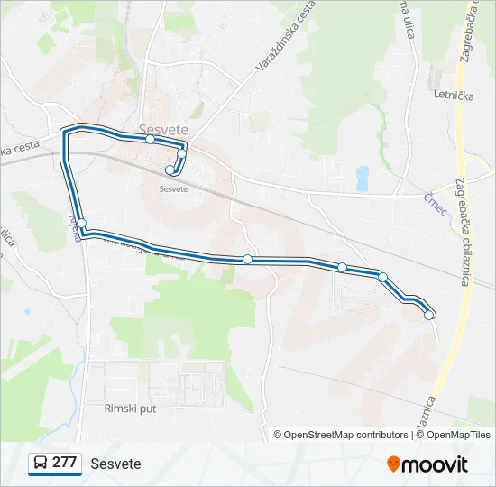 277 Bus Line Map