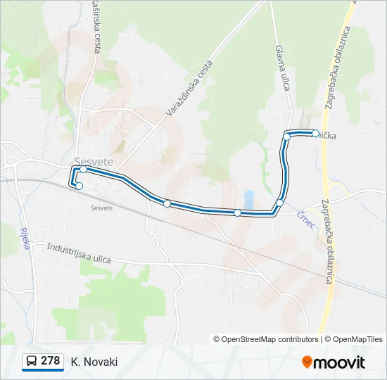 278 Bus Line Map