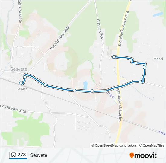 278 Bus Line Map