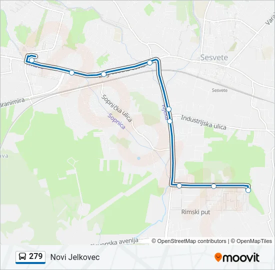 279 Bus Line Map