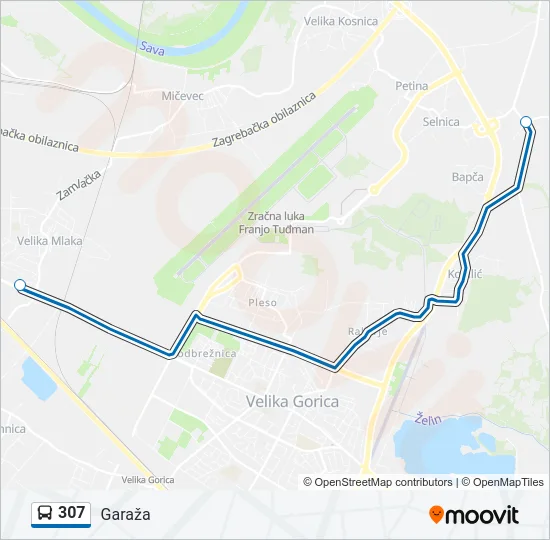 307 Bus Line Map