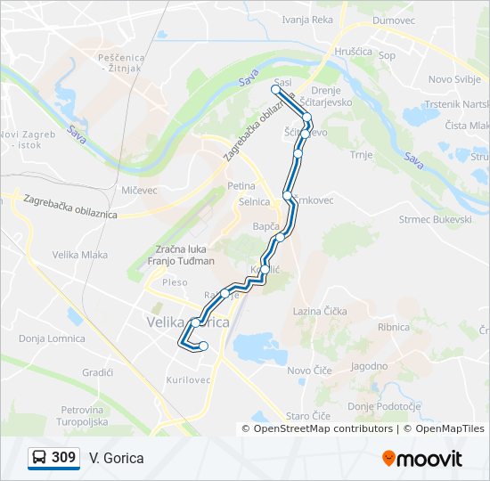 309 bus Line Map