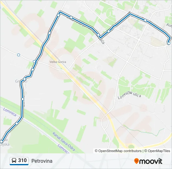 310 Bus Line Map