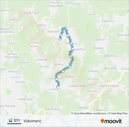311 Bus Line Map
