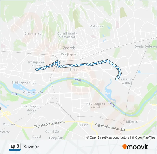 3 Light Rail Line Map
