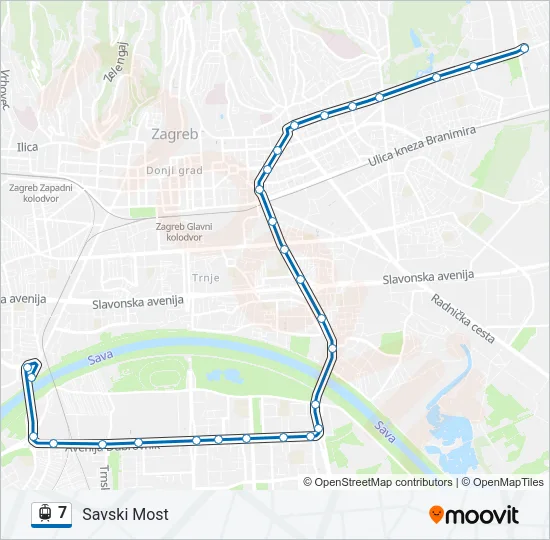 7 Light Rail Line Map
