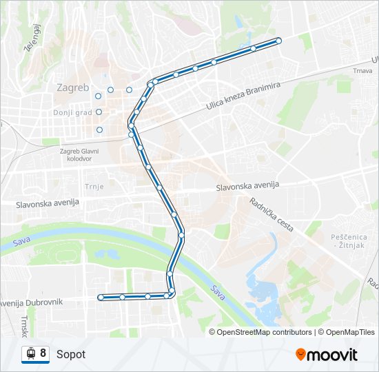 8 light rail Line Map