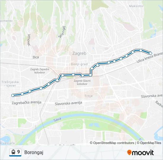 9 Light Rail Line Map