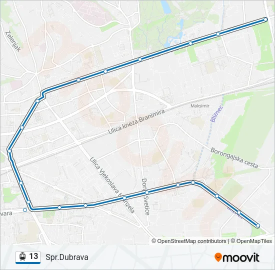 13 Light Rail Line Map