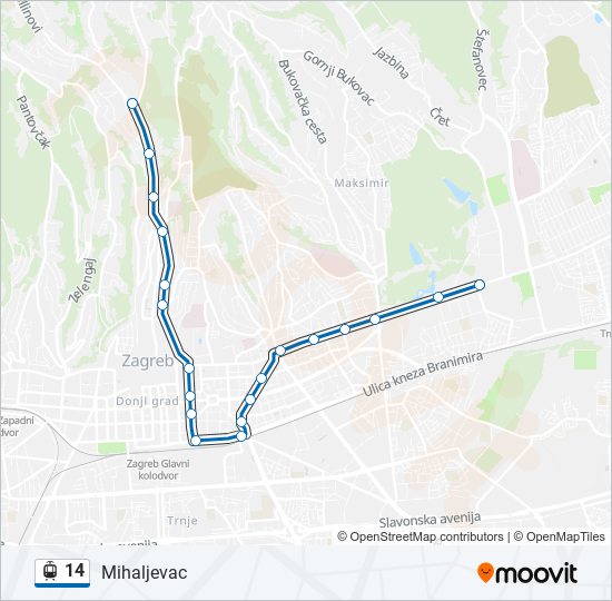 14 light rail Line Map