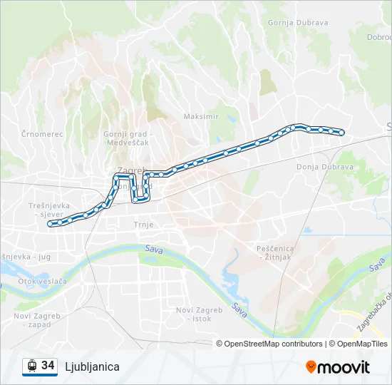 34 Light Rail Line Map