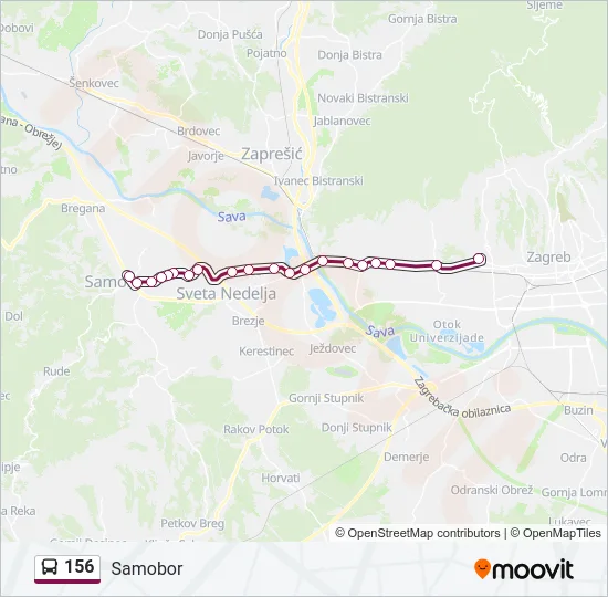 156 Bus Line Map