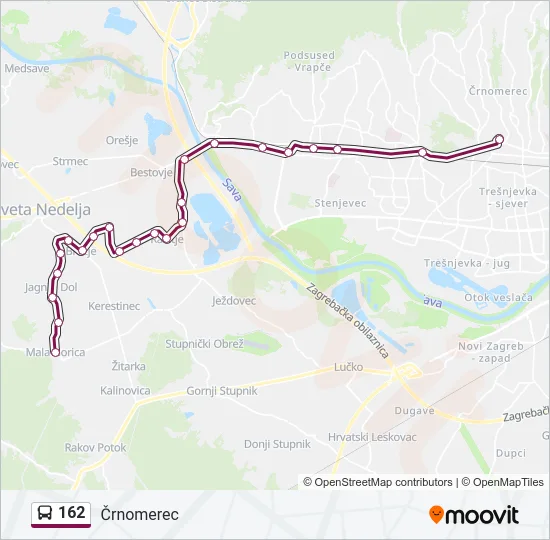 162 Bus Line Map