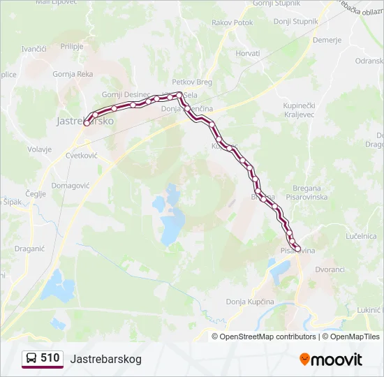 510 Bus Line Map