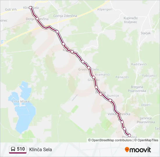 510 Bus Line Map