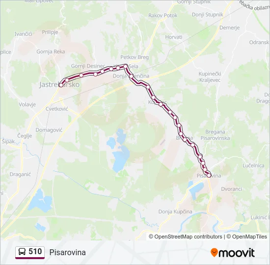 510 Bus Line Map