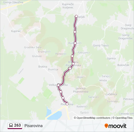 263 Bus Line Map
