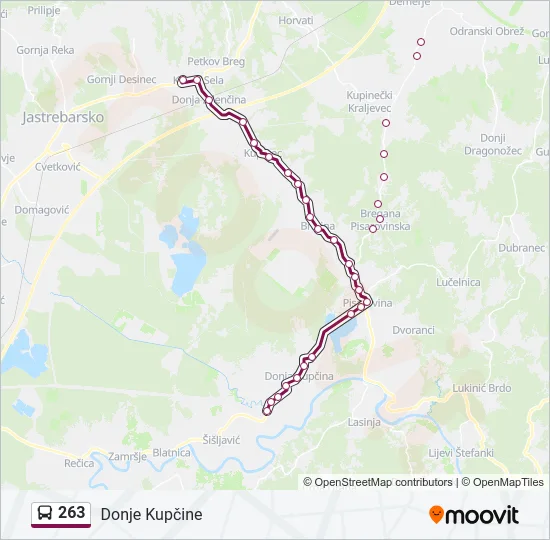 263 Bus Line Map