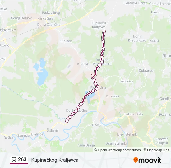 263 Bus Line Map