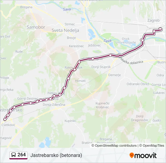 264 Bus Line Map