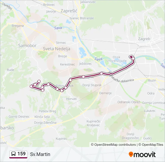 159 Bus Line Map