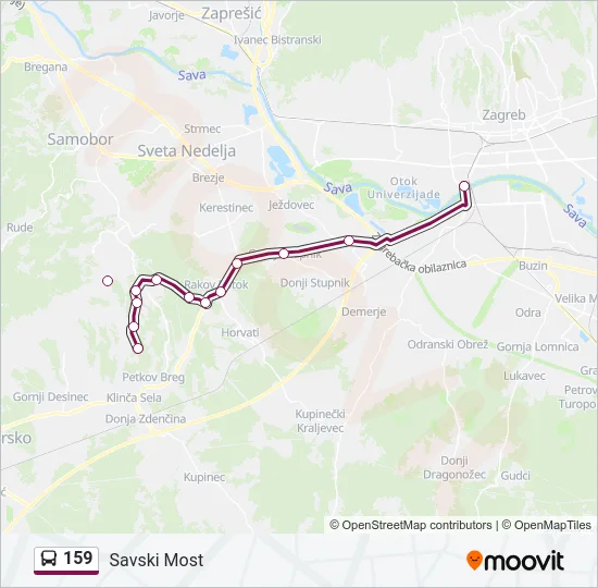 159 Bus Line Map