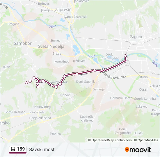 159 Bus Line Map