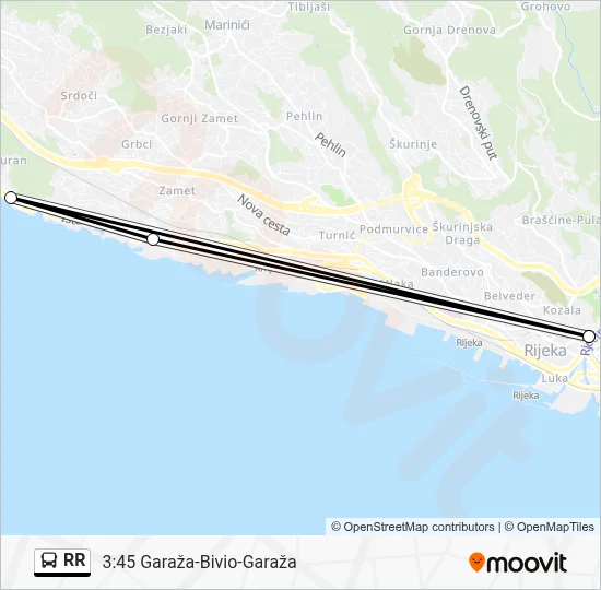 RR Bus Line Map