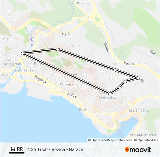 RR Bus Line Map