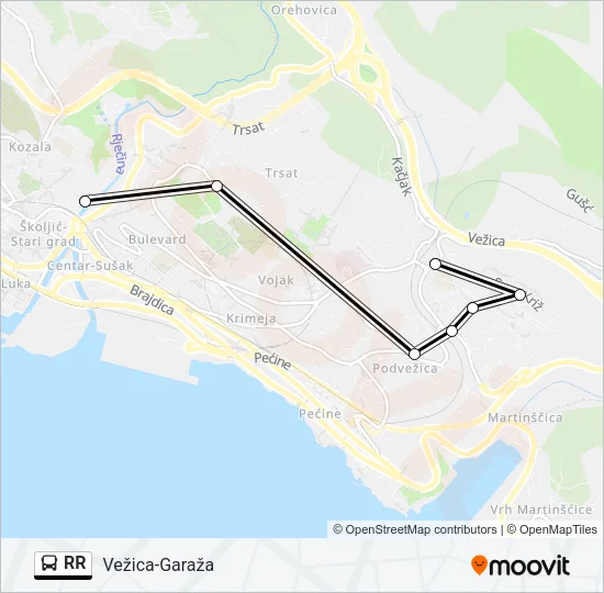RR Bus Line Map