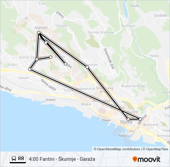 RR Bus Line Map