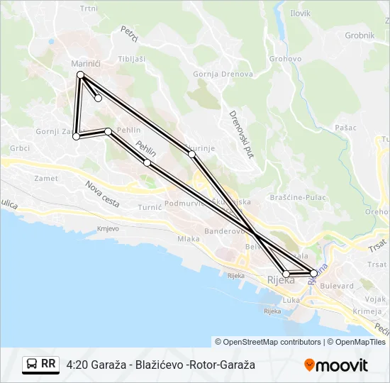 RR Bus Line Map