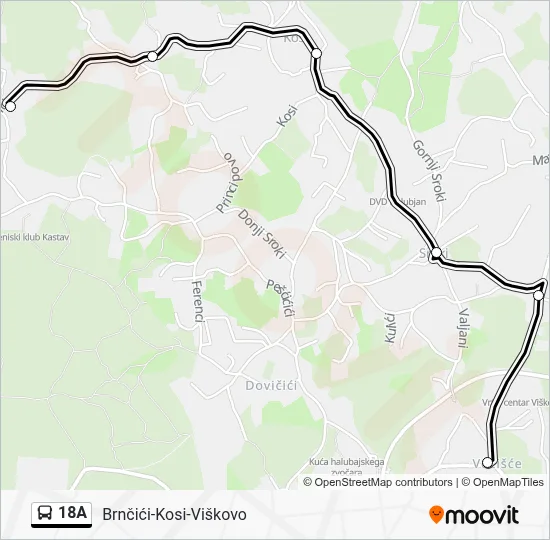 18A Bus Line Map