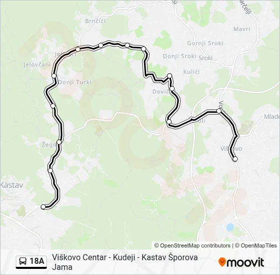 18A Bus Line Map